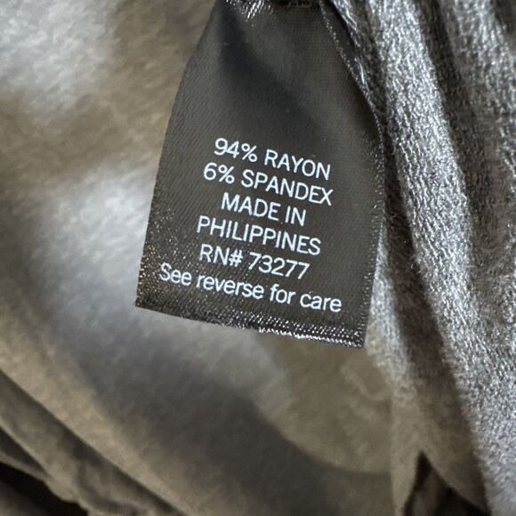 Simply Vera Gray Sweater Yellow Stripe Down LongSleeves Drawstring Side Seams XL - Picture 6 of 8